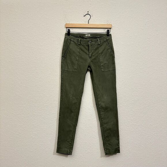 FAHERTY Womens Carpenter Utility Pants w Large Pockets Olive Green - Picture 1 of 13